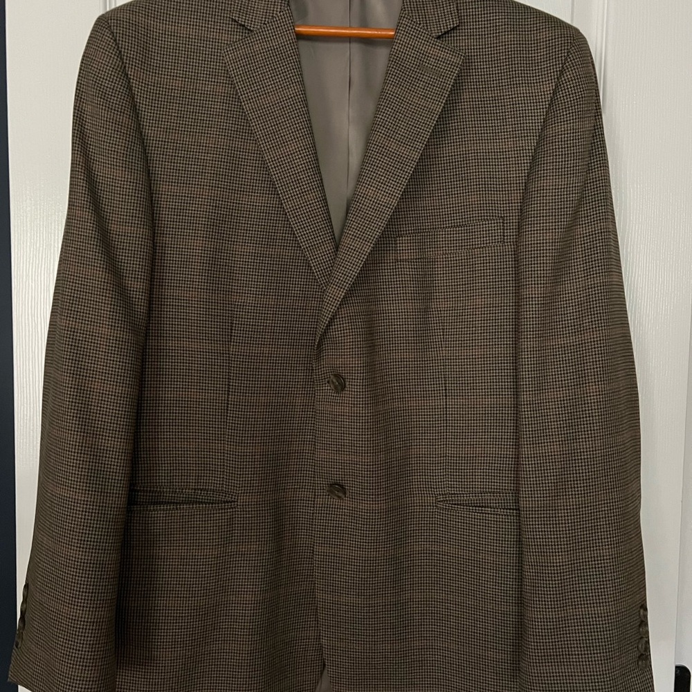 Men’s Brown Plaid Blazer Macy’s Clubroom
